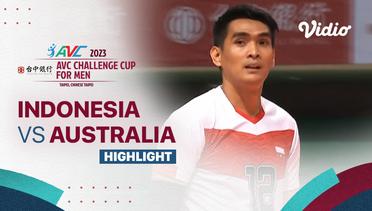 Highlights | Perebutan Tempat Kelima: Indonesia vs Australia | AVC Challenge Cup for Men 2023