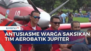 Potret Antusiasme Warga Medan Saksikan Pameran Tim Aerobatik Jupiter di Lanud Soewondo
