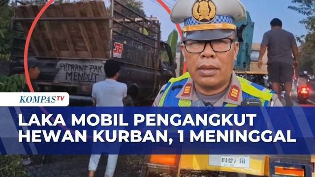 Mobil Penjemput Hewan Kurban Tabrak Dua Motor di Gunungkidul, Satu Orang Meninggal | KOMPAS SIANG