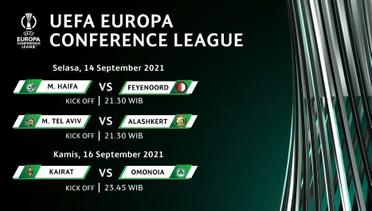UEFA Europa Conference League | Matchday 01 | 14, 16, 17 September 2021