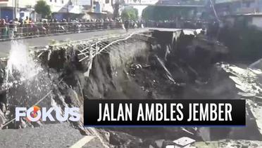 Jalan Raya Sultan Agung di Jember Ambles, Petugas Masih Mencari Kemungkinan Adanya Korban