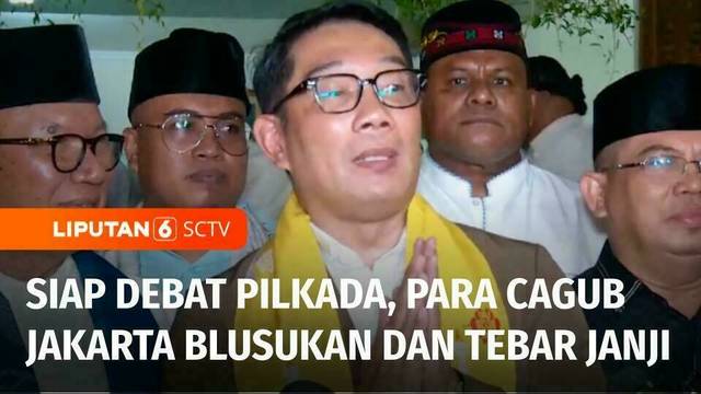 Ridwan Kamil dan Bacagub Jakarta Lainnya Gencar Kampanye Jelang Debat | Liputan 6