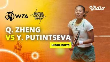Qinwen Zheng vs Yulia Putintseva - Highlights | WTA Mutua Madrid Open 2024