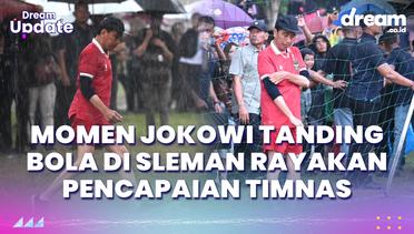 Momen Jokowi Tanding Bola di Sleman Rayakan Pencapaian Timnas