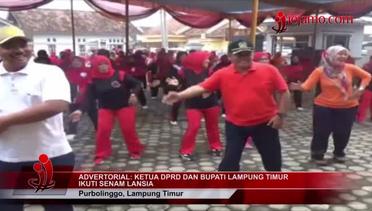 Bupati Dan Ketua DPRD Lampung Timur ikuti Senam