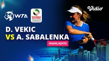 Donna Vekic vs Aryna Sabalenka - Highlights | WTA Dubai Duty Free Tennis Championships 2024