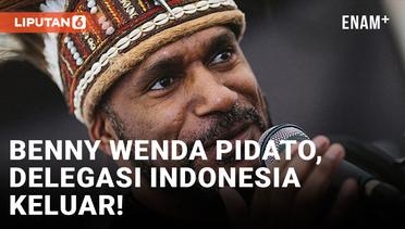 Detik-detik Delegasi Indonesia Walk Out saat Benny Wenda Hendak Pidato