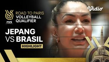 Match Highlights | Jepang vs Brasil | Women's FIVB Road to Paris Volleyball Qualifier