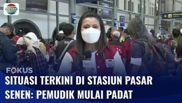 Live Report: Stasiun Pasar Senen Mulai Diserbu Ribuan Pemudik | Fokus