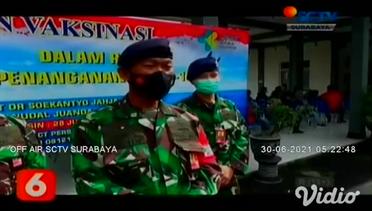 TNI AL Semprotkan Disinfektan Dengan Pesawat Terbang di Wilayah Sidoarjo