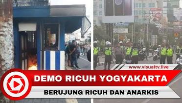 Demo Ratusan Mahasiswa di Yogyakarta Ricuh, Pos Polisi Dilempar Molotov