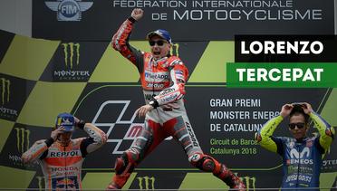 Lorenzo Lebih Cepat dari Marquez dan Rossi di MotoGP Catalunya
