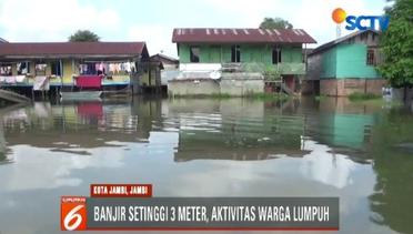 Banjir Hampir Tiga Meter di Jambi, Aktivitas Perkantoran Lumpuh - Liputan 6 Terkini