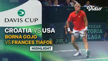 Highlights | Croatia (Borna Gojo) vs USA (Frances Tiafoe)| Davis Cup 2023