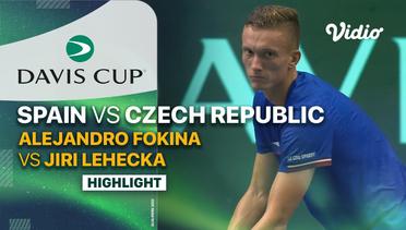 Highlights | Spain (Alejandro Fokina) vs Czech Republic (Jiri Lehecka) | Davis Cup 2023