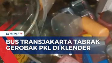 Gerobak PKL Hancur Tertabrak Bus Transjakarta di Flyover Klender, Satu Orang Terluka