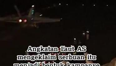 Detik-detik Jet Tempur AS Lepas Landas dari Kapal Induk, Siap Serang Houthi di Yaman!