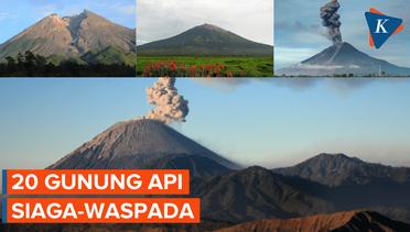Selain Semeru, Terpantau Ada 20 Gunung di Indonesia Berstatus Siaga dan Waspada