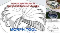Tutorial ARCHICAD 22 How to make Futuristic Spiral Architecture with Morph Tool
