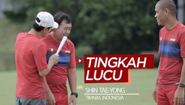 Beragam Tingkah Lucu Shin Tae-yong Saat Latihan Timnas Indonesia