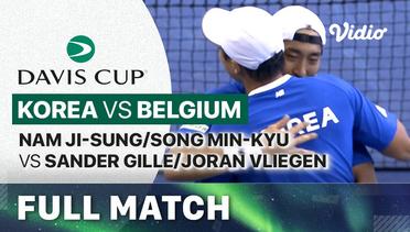 Full Match| Korea vs Belgium - Day 2 | Nam Ji-sung/Song Min-kyu vs Sander Gille/Joran Vliegen | Davis Cup 2023