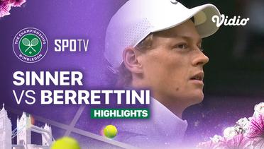 J. Sinner (ITA) vs M. Berrettini (ITA) - Highlights | Wimbledon 2024 - Gentlemen's Singles