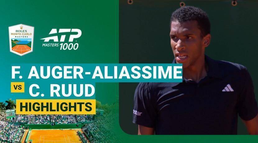 Felix Auger-Aliassime vs Casper Ruud - Round of 16 (Court des Princes) | ATP 1000: Rolex Monte-Carlo Masters 2026