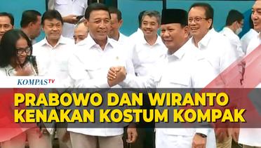 Prabowo dan Wiranto Kenakan Kostum Kompak Saat Ketemu di Hambalang