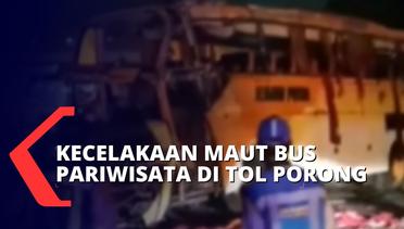 Bus Pariwisata Tabrak Tiang Penyebrangan di Tol Porong Sidoarjo, 3 Penumpang Meninggal Dunia