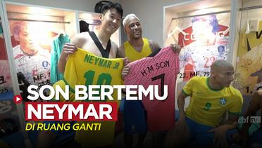 Momen Son Heung-min Bertemu Idolanya, Neymar di Ruang Ganti
