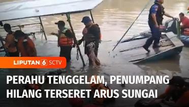 Perahu Penyeberangan Tenggelam, Penumpang Hilang Terseret Arus Sungai Brantas | Liputan 6