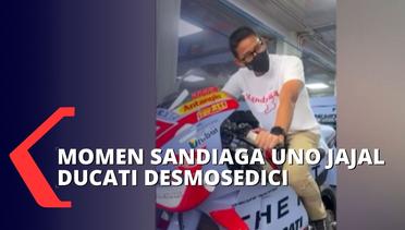 Jajal Motor Ducati Desmosedici, Menparekraf Sandiaga Uno Pamerkan Logo Wonderful Indonesia