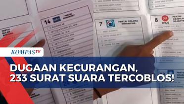 Surat Suara di TPS Lampung Tercoblos Atas Nama Caleg Demokrat dan PKS