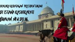 KEREN..Upacara kenegaraan setibanya di Istana Rashtrapati Bhavan, New Delhi, Senin (12/12). Kunjungan kenegaraan Jokowi ke India sekaligus membalas kunjungan kenegaraan PM India