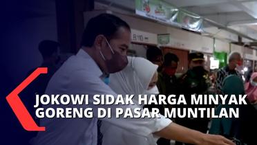 Selain Bagikan BLT, Presiden Jokowi Tinjau Langsung Stok dan Harga Minyak Curah di Pasar Muntilan