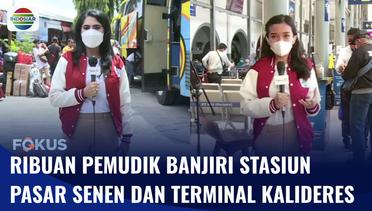 Live Report: Ribuan Penumpang Tumpah Ruah di Stasiun Pasar Senen dan Terminal Kalideres | Fokus