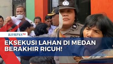 Eksekusi Lahan di Medan Ricuh! Tarik-menarik Massa dan Polisi Tak Terhindarkan