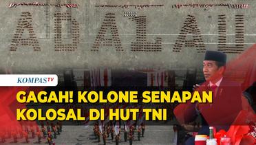 Jokowi Tepuk Tangan Lihat Aksi Kolone Senapan Kolosal di HUT ke-78 TNI