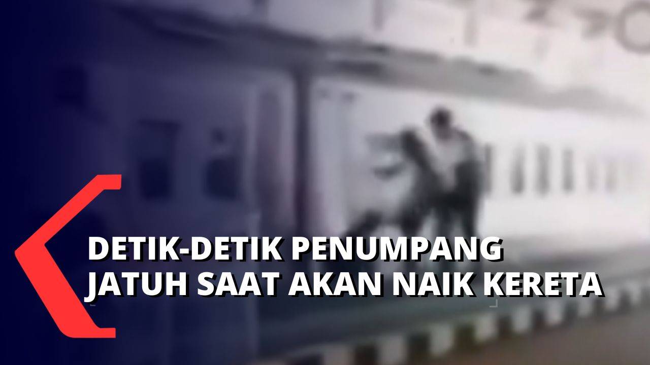 Detik Detik Penumpang Jatuh Saat Akan Naik Kereta Api Korban Mengalami