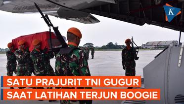 Satu Prajurit Gugur Saat Latihan Terjun Boogie dalam Geladi Kotor HUT ke-77 TNI AU