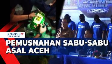 BNNP Jawa Barat Musnahkan 8 Kg Sabu-Sabu Jaringan Aceh