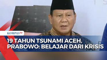 Hadiri 19 Tahun Tsunami Aceh, Prabowo Berterima Kasih ke SBY Karena ini