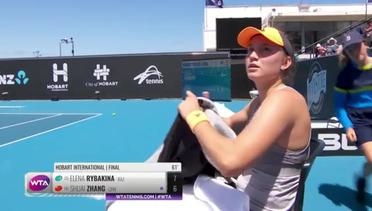 Match Highlight | Elena Rybakina 2 vs 0 Shuai Zhang | WTA Hobart International 2020