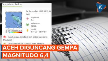 Aceh Diguncang Gempa Bumi Magnitudo 6,4