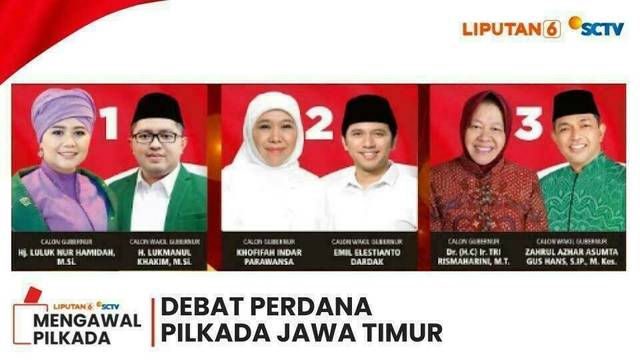 Debat Perdana Pilkada Jawa Timur. Luluk Nur Hamidah, Khofifah & Risma Adu Gagasan | LIVE