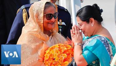 Bangladesh PM Sheikh Hasina Arrives to India to Discuss Rohingya Crisis
