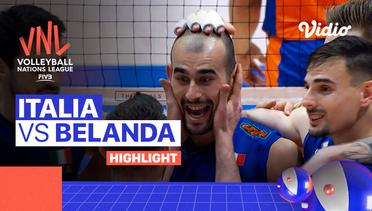 Match Highlights | Perempat Final: Italia vs Belanda | Men's Volleyball Nations League 2022