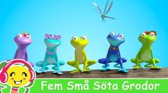 Five Little Cute Frogs