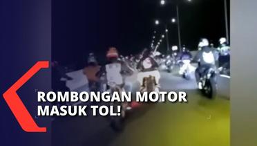Rombongan Pesepeda Motor Nekat Melintas di Tol Layang Dalam Kota Kelapa Gading-Pulogebang!