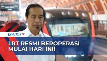 Resmikan Operasional LRT di Stasiun Cawang, Ini Harapan Jokowi!